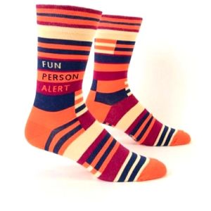 Blue Q FUN PERSON ALERT Ankle SOCKS